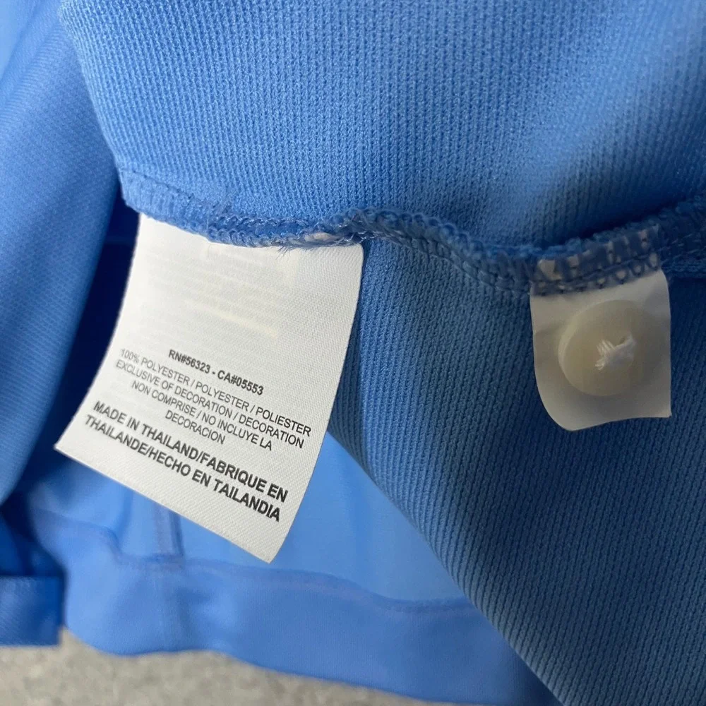 Nike Golf Dri-FIT Sleeveless Polo Shirt Women XL Blue Coastal Tennis Preppy Top